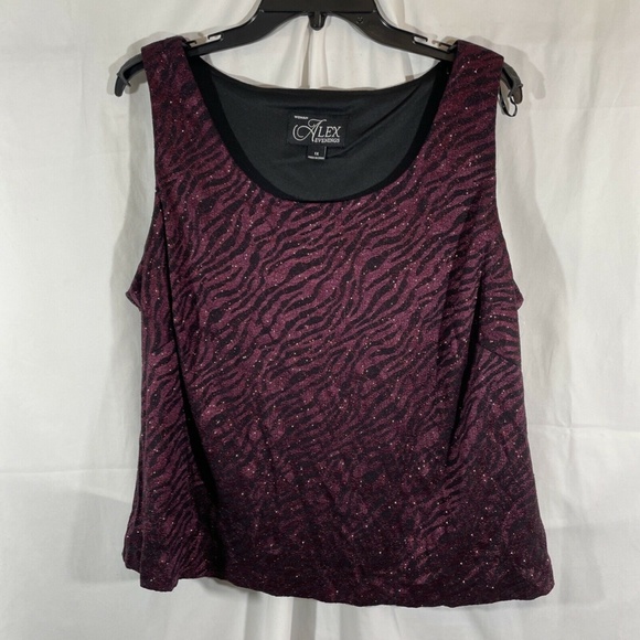 NWT Alex Evenings [ Plus Size 1X ] Animal Print‎ Twinset Tank + Jacket - Picture 6 of 12
